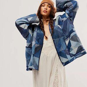 Free People Sissel Edelbo Elliot Patchwork Denim Jacket